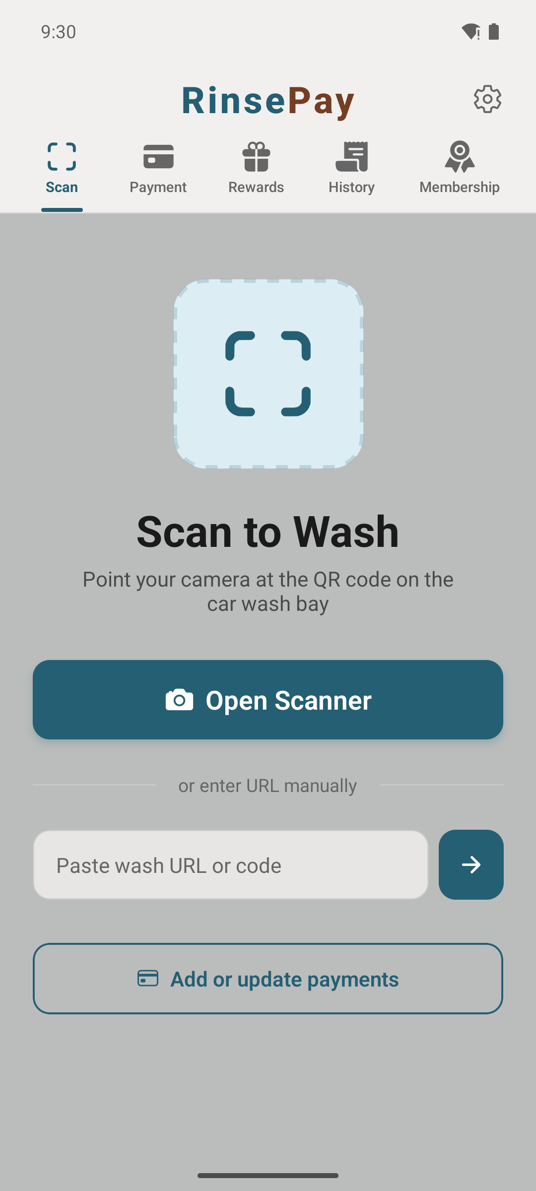 Scan tab with the paste-a-code box.
