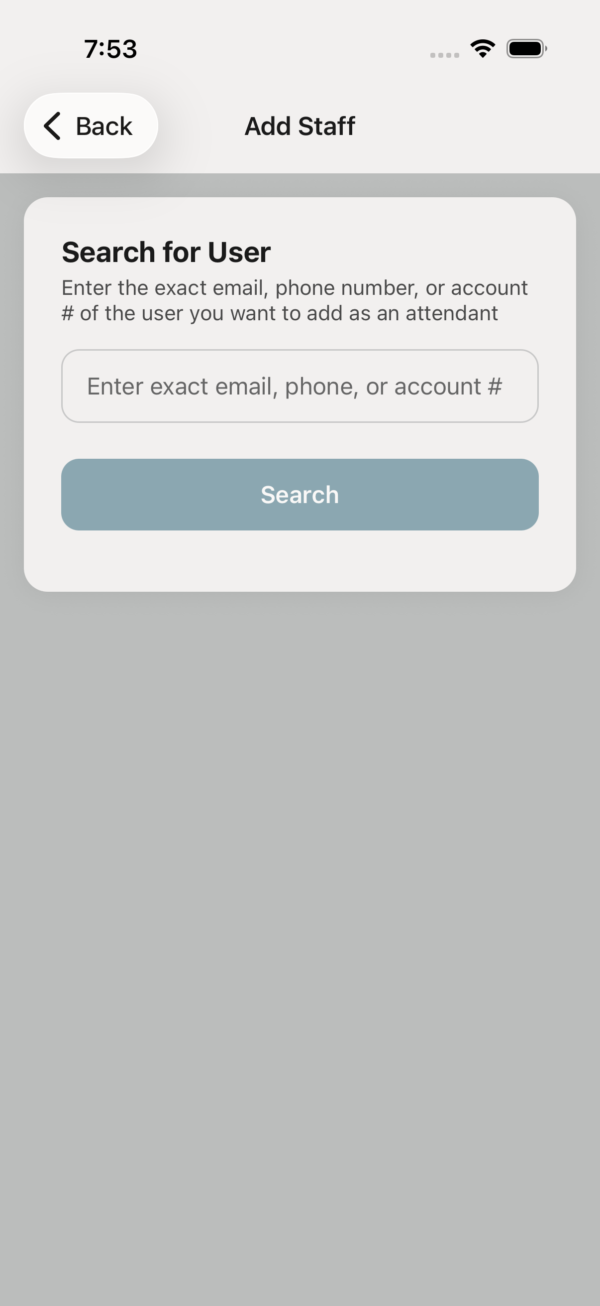 Add attendant by email.